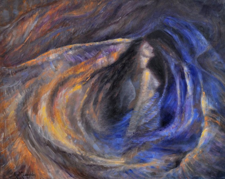Veil Dancer, Oil Painting by Ann McLaughlin