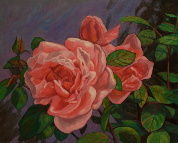 Roses, Oil Painting by Ann McLaughlin