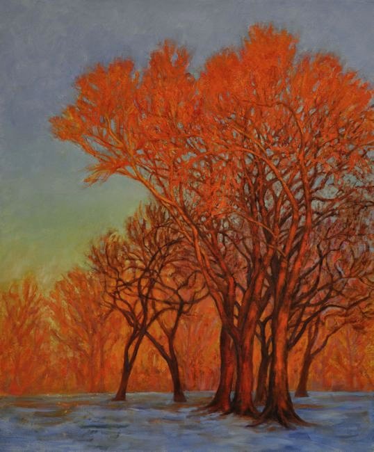Orange Light, Oil Painting by Ann McLaughlin