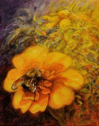 Honey Bee, Oil Painting by Ann McLaughlin