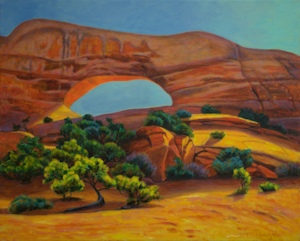 Wilsons Arch I, Landscape Oil Painting by Ann McLaughlin