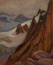 Bugaboos Glacier, Plein Aire Oil Painting by Ann McLaughlin
